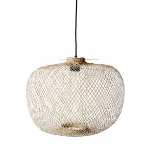 BLOOMINGVILLE Rodi pendel loftslampe, rund - natur bambus (Ø 42)