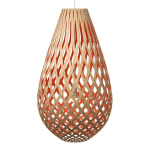 david trubridge Koura hængelampe 75 cm bambus-rød