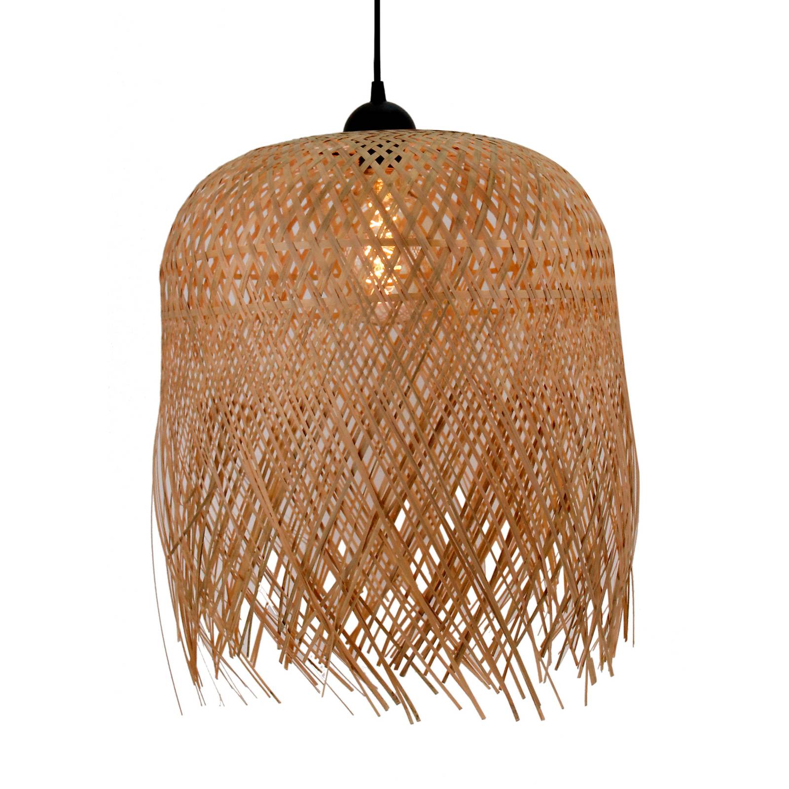 Karakteriseren rekenkundig Neerduwen Lindby Solivia hængelampe af bambus - Bambus Lampe