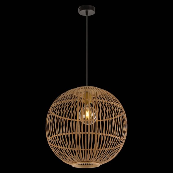 Hildegard hængelampe af bambus, Ø 40 cm