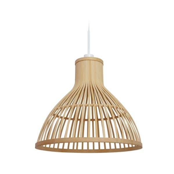 LAFORMA Nathaya loftslampeskærm i bambus med naturlig finish, Ø 46 cm