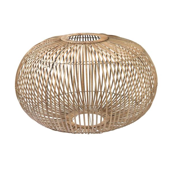 BROSTE COPENHAGEN Zep lampeskærm til ophæng - natur bambus, rund (Ø68) OUTLET