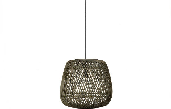 Moza, Pendel lampe, grøn, H36x36x36 cm, bambus