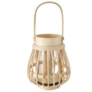 Lanterne i bambus med hank | fås i 3 farver-Lys