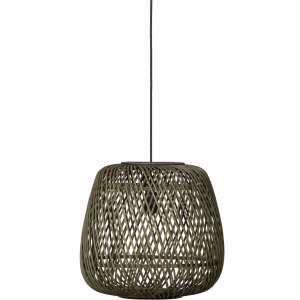 Moza, Pendel lampe, grøn, H36x36x36 cm, bambus