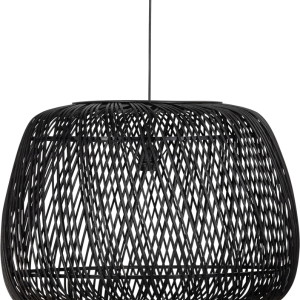 Moza, Pendel lampe, sort, H50x70x70 cm, bambus