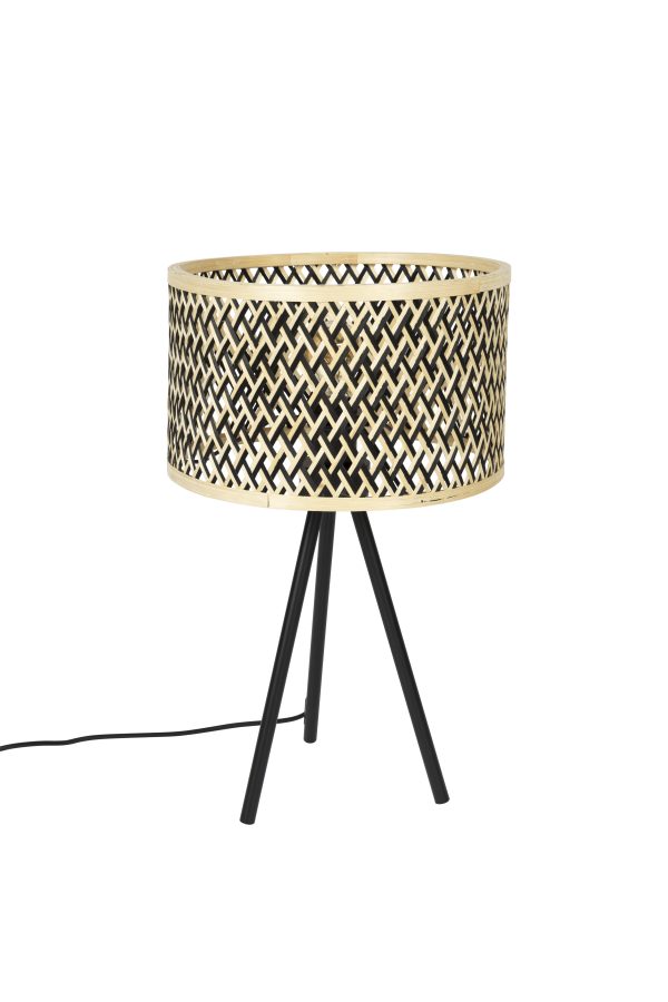 WHITE LABEL LIVING Isla Bamboo bordlampe - beige bambus