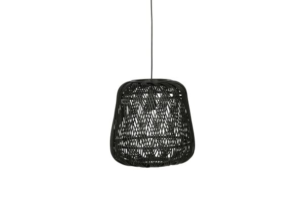 WOOOD EXCLUSIVE Moza loftlampe, rund - sort bambus (Ø36)