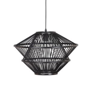 WOOOD Bamboo loftlampe - sort bambus