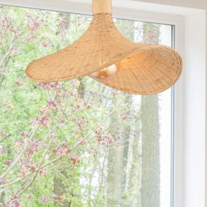 NORDVÄRK BRZ-340028 loftlampe, m. justerbar højde - natur bambus og plast